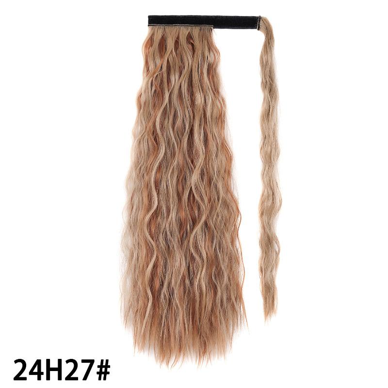Schöne synthetische Pferdeschwanz-Haarverlängerung, geflochten, wellig, braun-blond, KTB