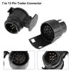 uxcell 7-13 Pin Trailer Connector 13 Pin to 7 Pin Trailer Adapter Conversion Socket
