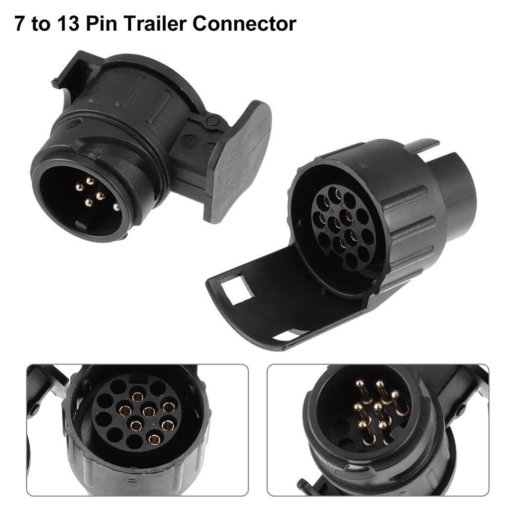 uxcell 7-13 Pin Trailer Connector 13 Pin to 7 Pin Trailer Adapter Conversion Socket