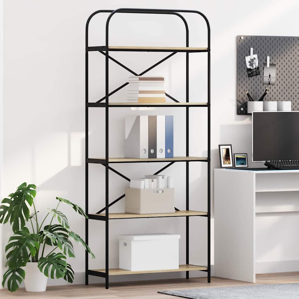 Bookshelf Sonoma Oak 80 x 30 x 183 cm Particleboard