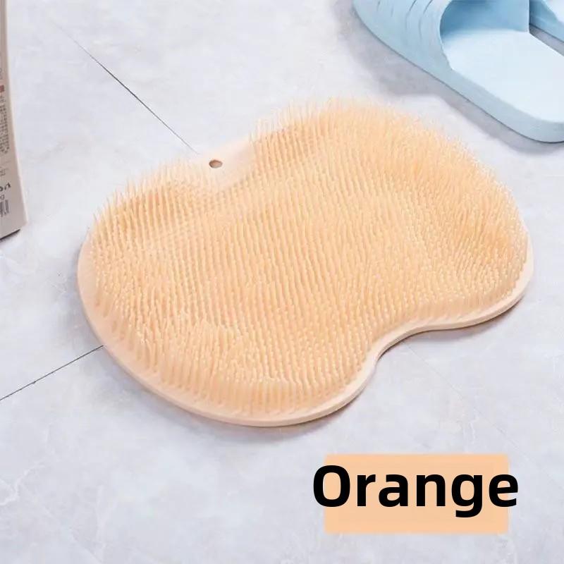 Back Scrubber Exfoliating Shower Massage Scraper Bathroom Non-slip Bath Mat Back Massage Brush Silicone Foot Wash Body Cleaning