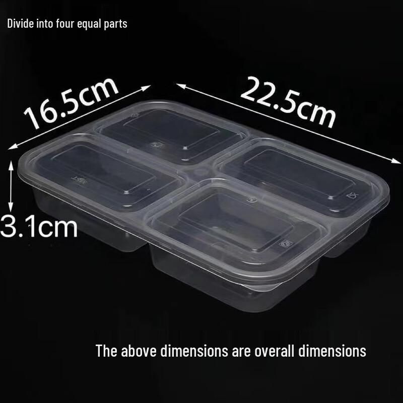 Horned Pansy Disposable Rectangular Divided Lunch Box