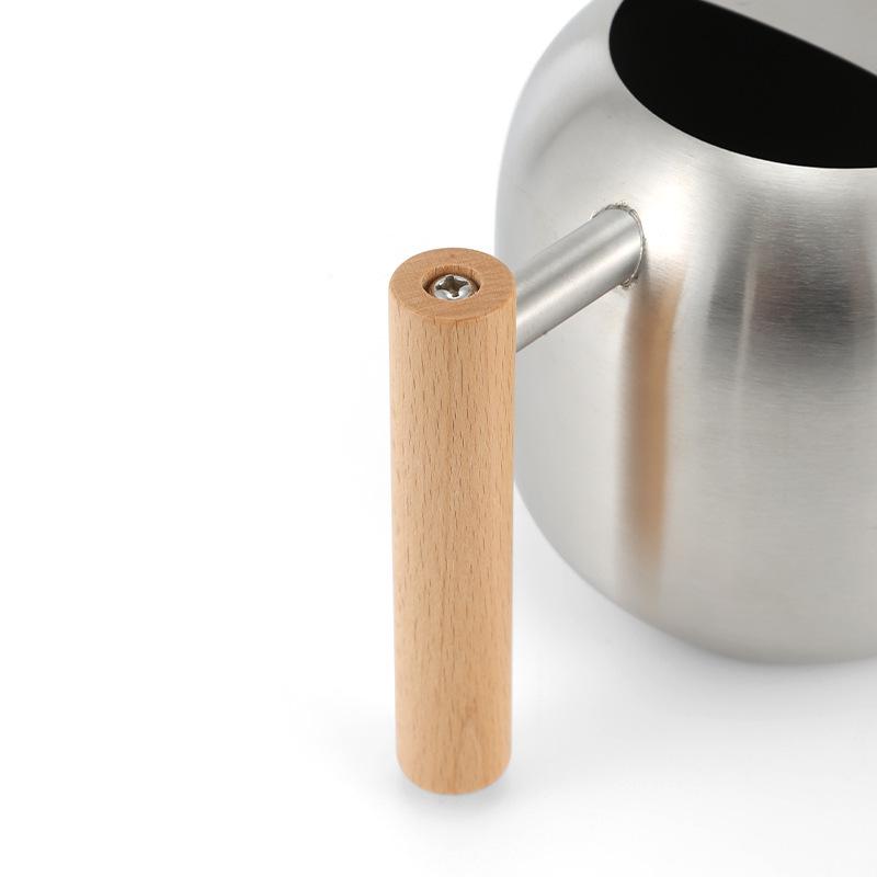Stainless Steel Drum-Shaped Watering Can: Pressure-Resistant and Drop-Proof for Household Plants