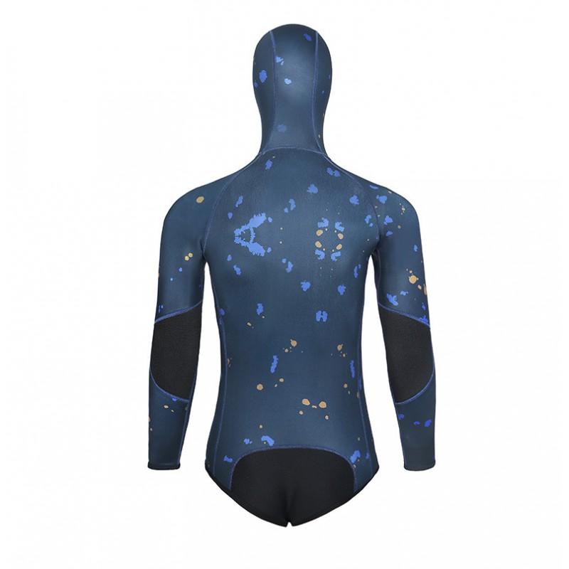 1.5mm Neoprene Wetsuit Set Freediving Spearfishing Cold Water Diving Thermal Insulation Semi-Dry Suit Men