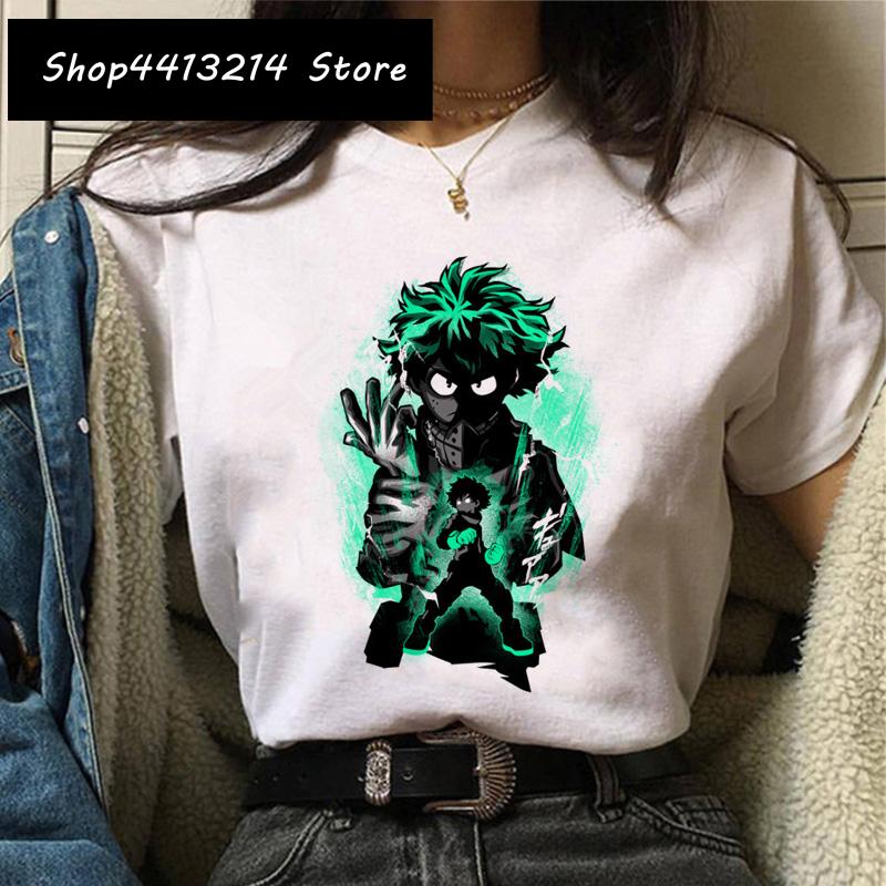 Cartoon Women My Hero Academia T Shirt Tee Funny Himiko Toga Clothing Boku No Hero Academia Harajuku 2021 Tshirt Female Ulzzang