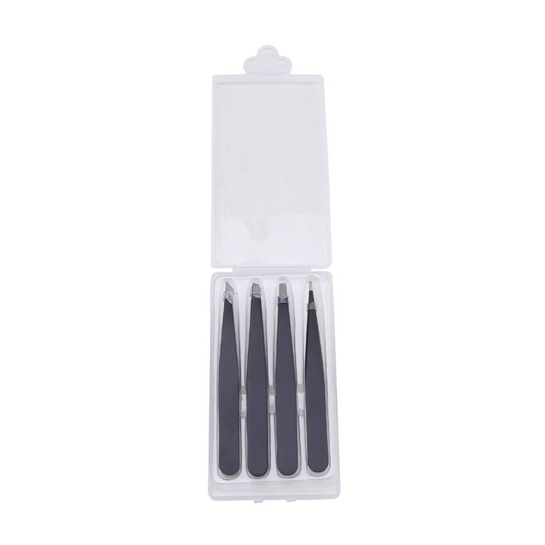 4 pezzi/3 pezzi pinzette di precisione per sopracciglia clip per depilazione sopracciglio in acciaio inossidabile set di strumenti di bellezza