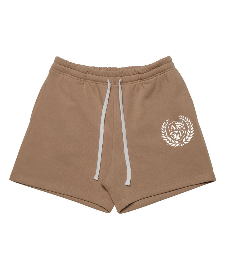 ASTRAL PROJECTION Shield Emblem Comfortable Waffle Terry Shorts_Beige