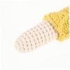 Crocheted Banana Teething Rattle - Soft Baby Grasp Toy, Newborn Soothing Toy with Hook for On-The-Go
