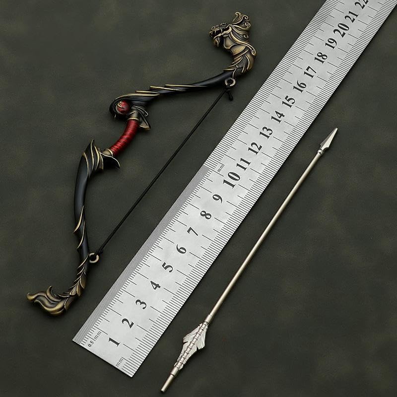 [Nekogamiyama] Die Geschichte der Drei Königreiche: Heroische Generalwaffe, Lu Bu, 18cm Pfeil und Bogen, Miniaturfigur, Sammlerdekor