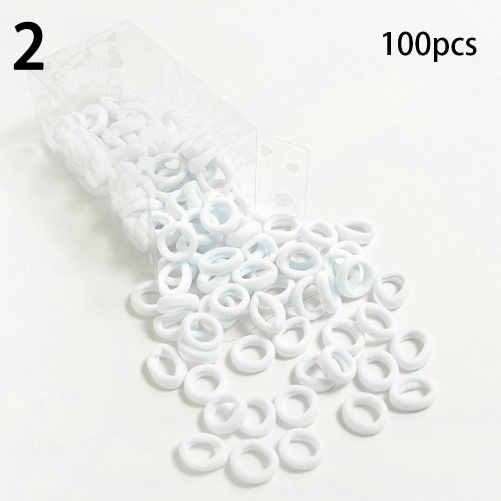 100 bucăți moda femei fete culoare bomboane inel elastic pentru păr frânghie suport pentru coadă de cal decor de păr