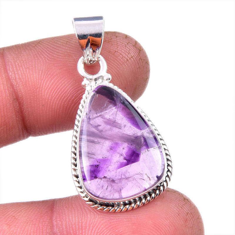 

Natural Cacoxenite Gemstone 925 Solid Sterling Silver Jewelry Pendant 1.50 H2w96