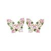 Silver Needle Cubic Zirconia Butterfly Stud Earrings - Stylish Vacation Accessory for Women