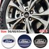 New 2026 Car Sticker 4PCS Car Wheel Center Cap Stickers For Ford Fiesta Ranger Focus Kuga Mustang MK2 Hub Cap Logo Emblem Rim Co
