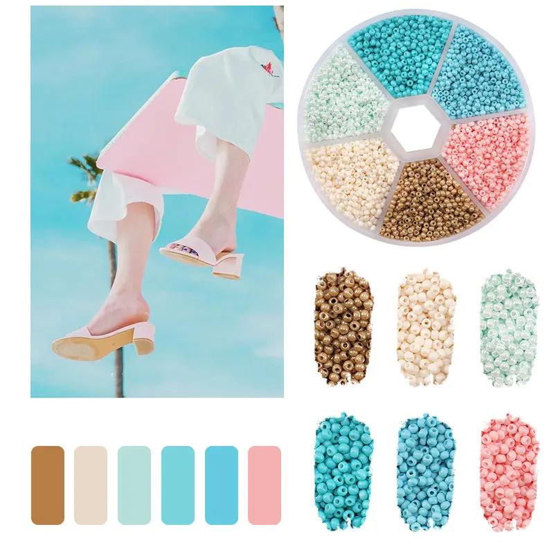 2mm Glass Seed Beads Kit Bracelet Making Kit Small Beads Assortment Colors Craft Loose Beads for Jewelry Making DIY Art Crafts