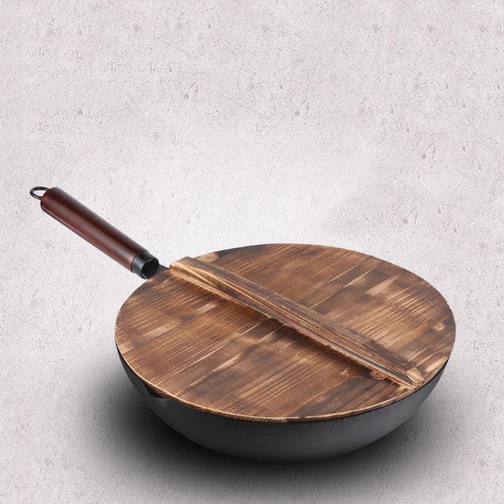 Holz Hitzeschutz Handgefertigt Überlaufschutz Kochgeschirrteil Eisen Topfdeckel Pfannendeckel Tannenholz Topfdeckel