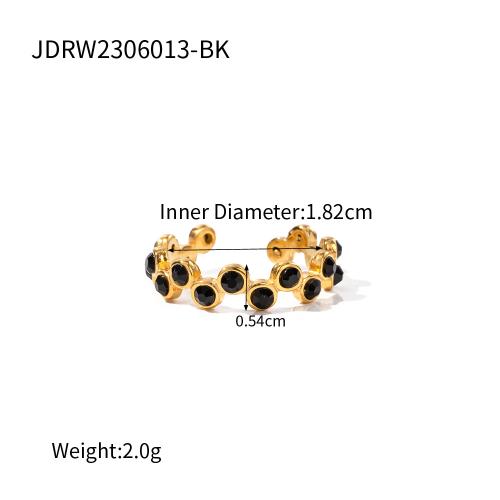 Wholesale Twisted Link Chain Open Rings Stainless Steel Jewelry  Gold Plated Adjustable Finger Rings For Women Party Gift