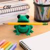 Bureau Pen Organizer Leuke Kikker Houder, 3D Geprinte Figuur, Cartoon Leuke Tafeldecoratie Organizer, Multifunctionele Opbergruimte voor Pennen Potloden Markers,