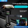 PHONEPACE Newest Car Cigarette Lighter 30W Fast Charging Phone Charger Type-C Car Telescopic Cable for Android Iphone 8-14