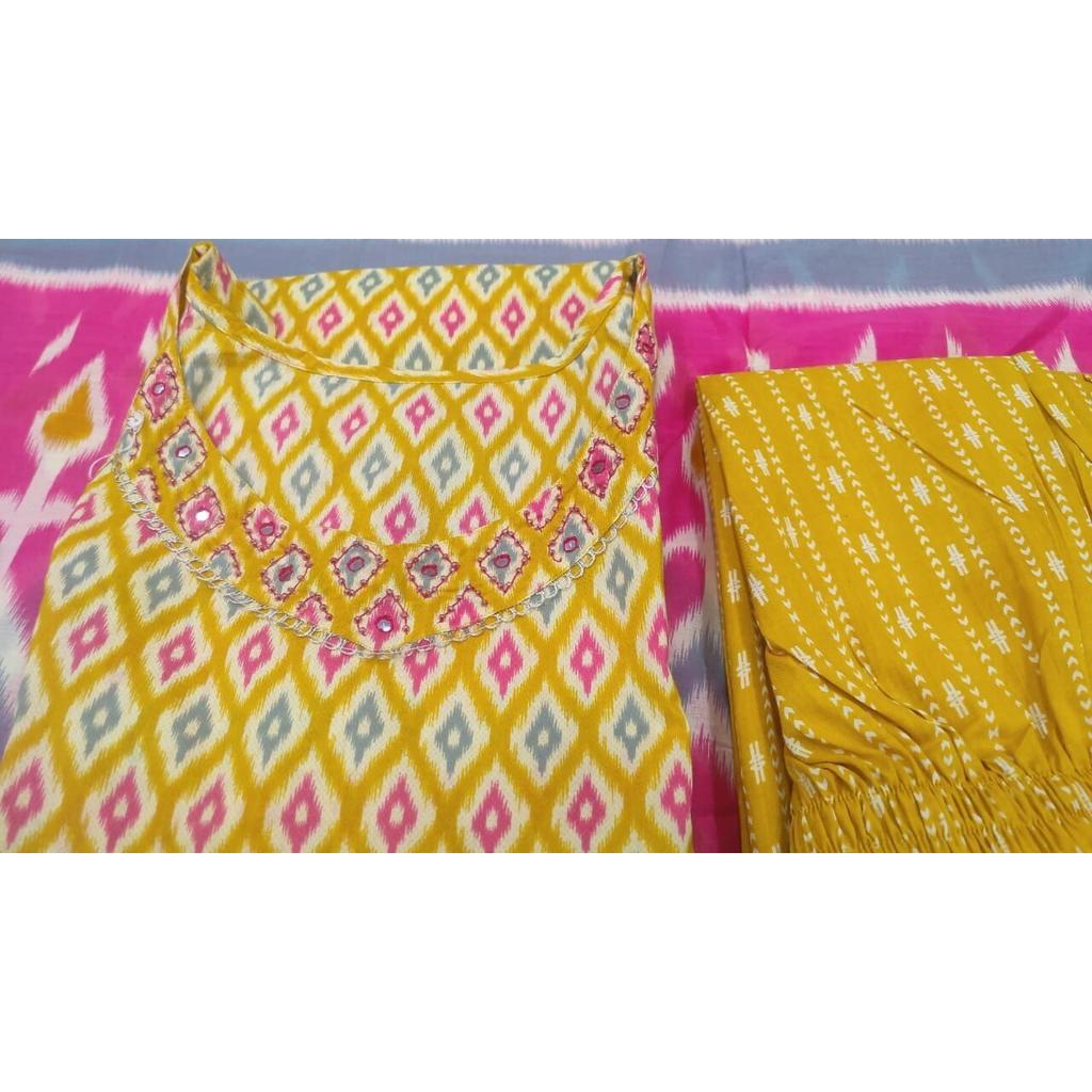 Women Bollywood Top Tunic Kurti Pant Dupatta Set Indian Party Wear Salwar Suit SC-2160