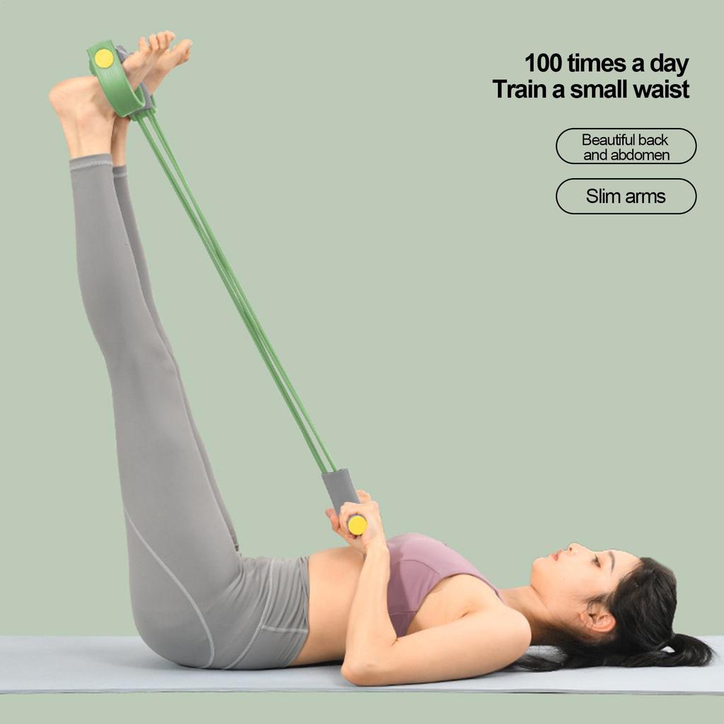Yoga Pedal Puller Pedal Tensioner Multi-Functional Household Fitness Equipment Yoga Abdominal Strengthening Elastic Band Tension