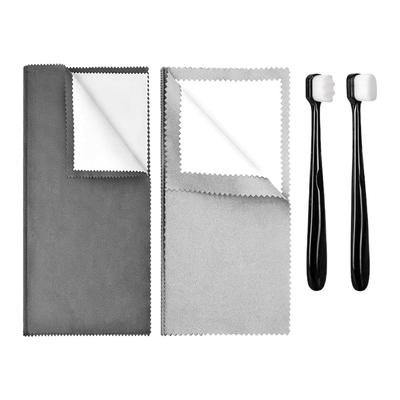 Environmental Friendly Silver Rehabilitation Set Includes Safe Cleaning Solution Twin Sided Cloth And Soft Bristles Brush