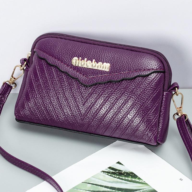 New Small Satchel Mini Printed Mobile Phone Shoulder Oblique Span Bag Letter Casual Multi-layer Wrist Plaid Change Bag
