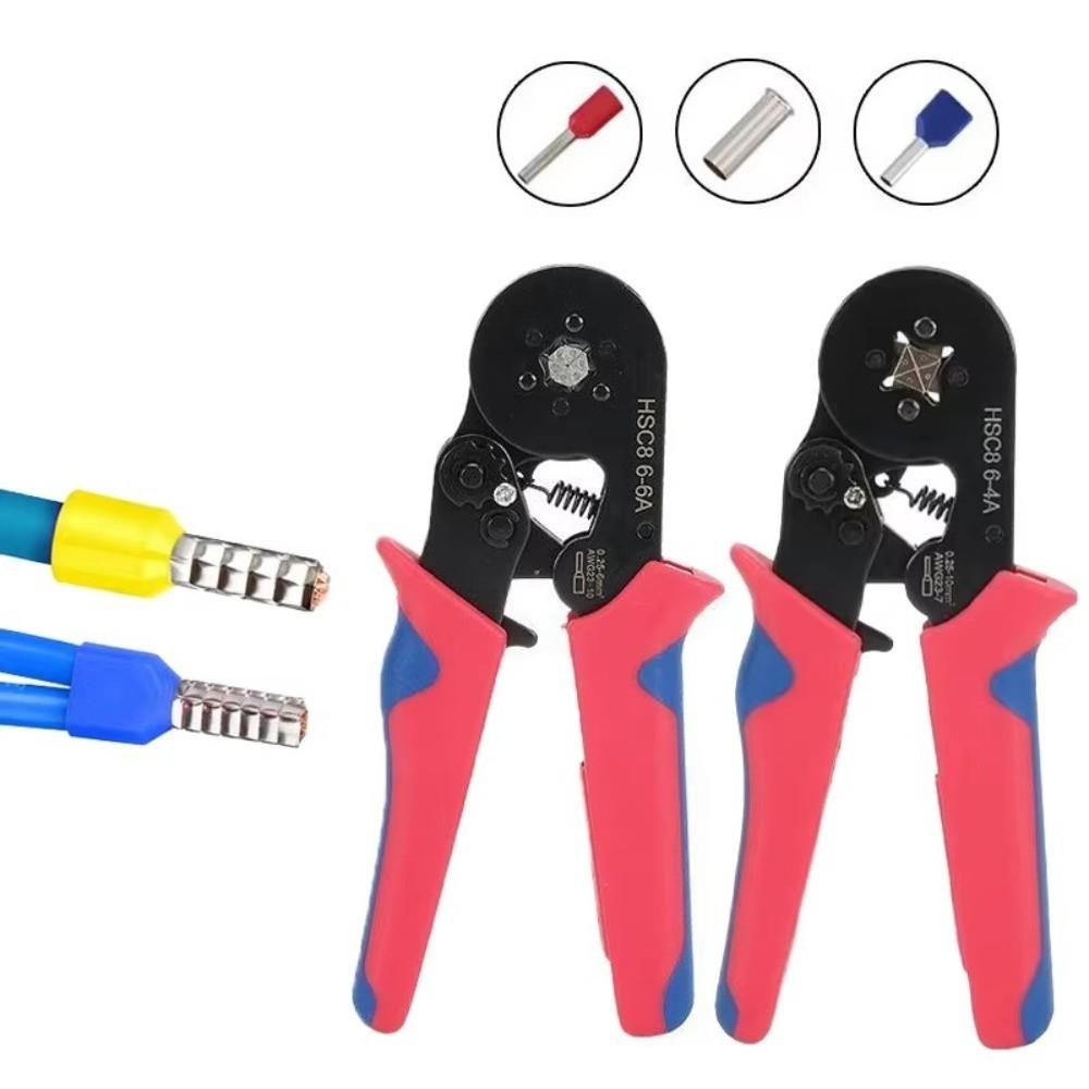 HSC8 6-4/6-6 Electrical Ferrules Tool Self-adjustable Ferrule Crimping Tool  for Household DIY Use
