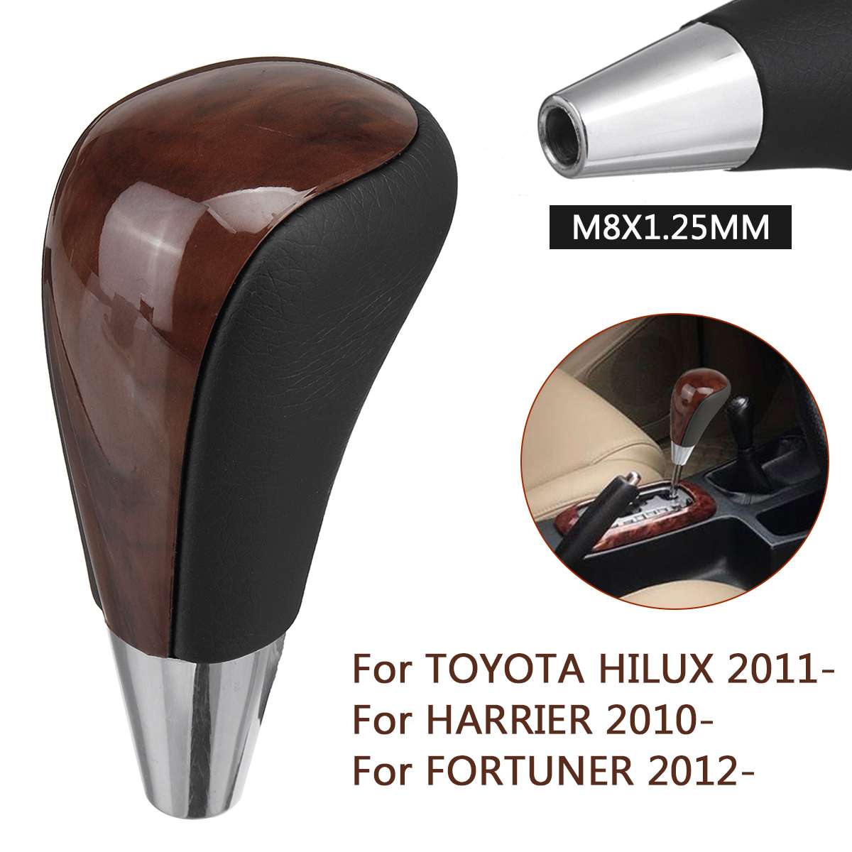 

Automatic Gear shift knob Shifter For TOYOTA For HILUX 2011 For HARRIER 2010 For FORTUNER 2012 чёрный