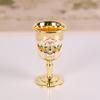 2Pcs Chalice Goblet Metal Shot Glasses Engraving Rose Flower Wine Cup Medieval Drinkware for Party Wedding Decors Gift