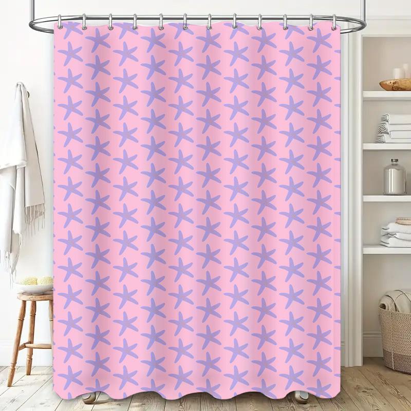 Vibrant Floral Shower Curtain Printed Fabric Waterproof Bathroom Decor With Hook Set For Home Bath Accessories