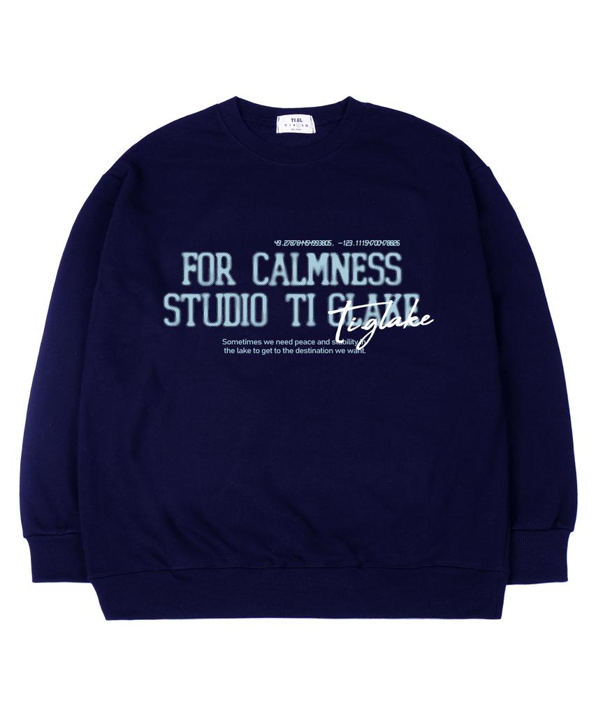 TI.GLAKE Kamness Studio Oversized Sweatshirt Navy