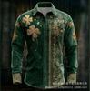 Luxury Long-sleeve Shirt with Gold Embroidered Floral Design