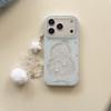 Verspielter Winter-Schneemann & Schneeflocke mit Anhänger Verspieltes Handyhülle für iPhone 17 16 15 14 11 12 13 Pro Max Plus Rückseite