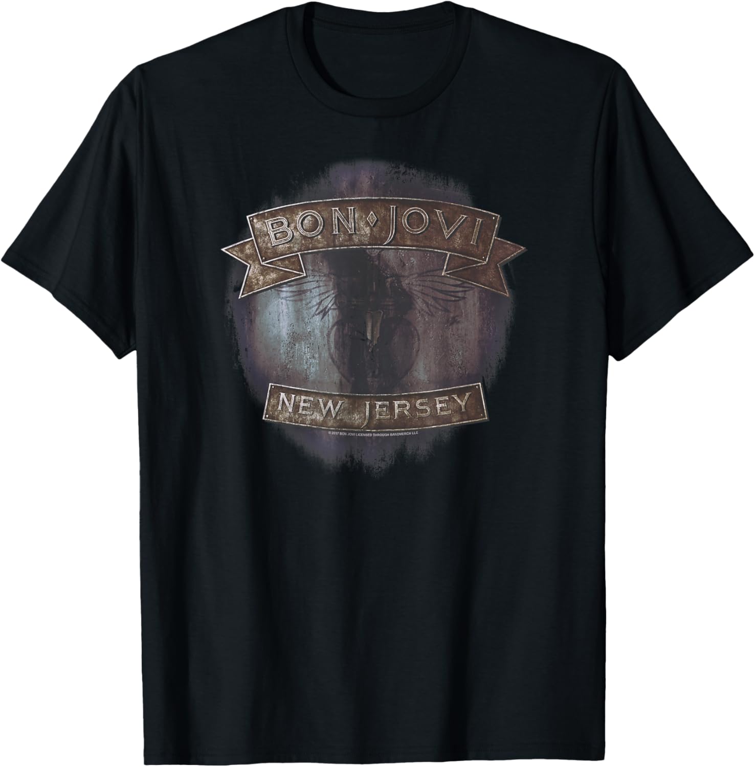 Bon Jovi New Jersey distressed logo T-shirt XL