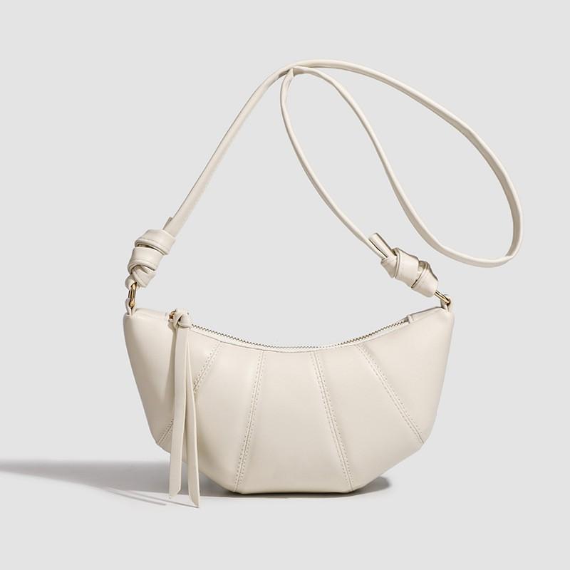 

2025 New Style Niche High-end Fashionable Croissants All-matching Simple Dumpling Bag One-shoulder Cross-slung Women s белый