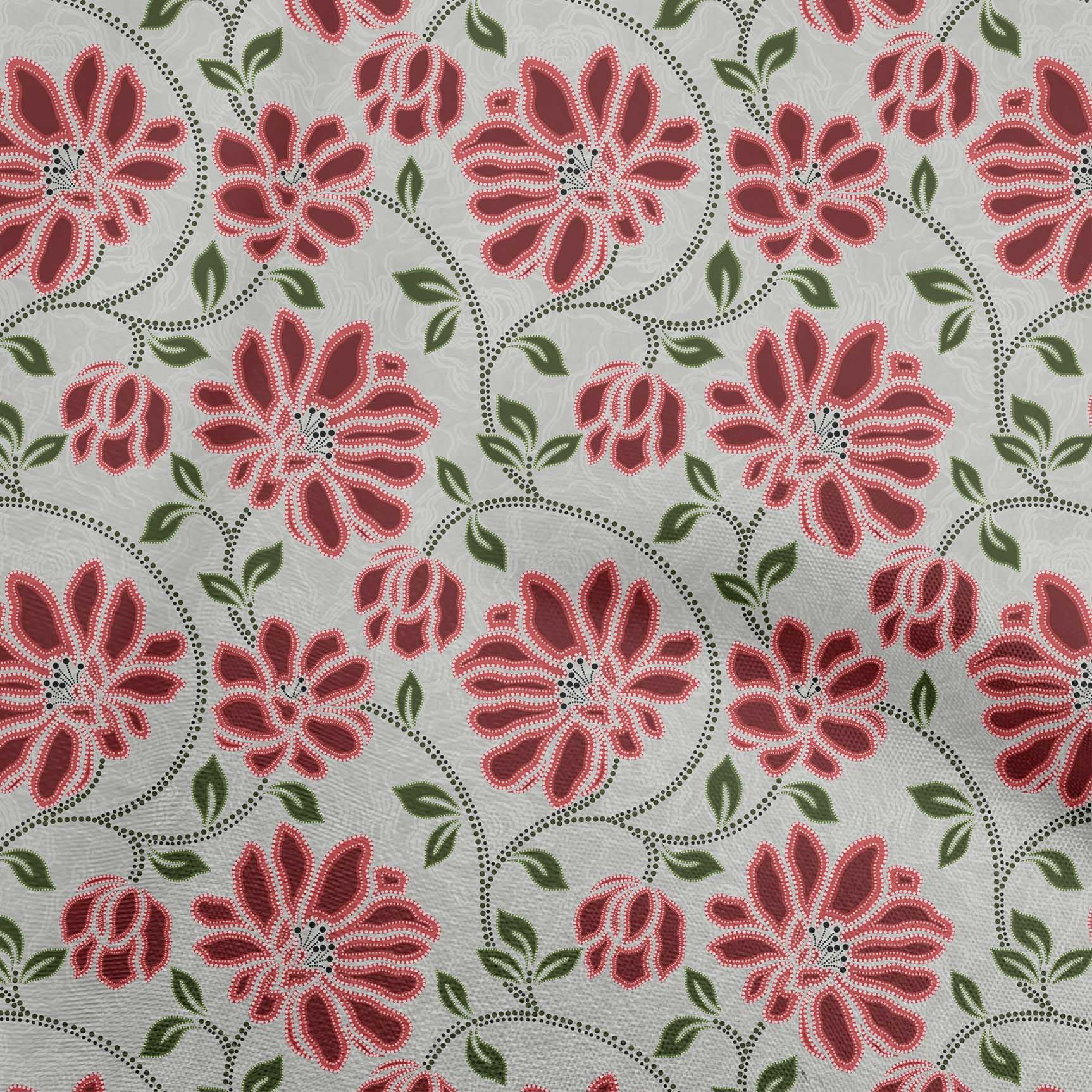 

OneOone Бавовняна гнучка коричнева тканина в крапку Квіткові швейні ремісничі проекти Принти на тканині 40 дюймів 42 Inch Wide - Viscose Chiffon червоний