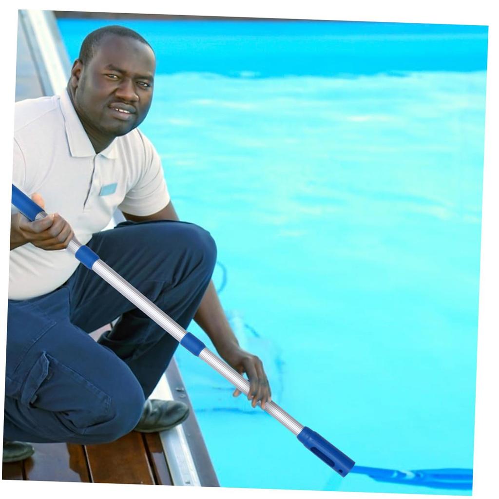 3- Telescopic Pool Pole For Skimmer Net And Lifesaving