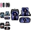 3pcs Wednesday The Adams Family Backpack+shoulder Bag+pencil Case Set Kids Gift