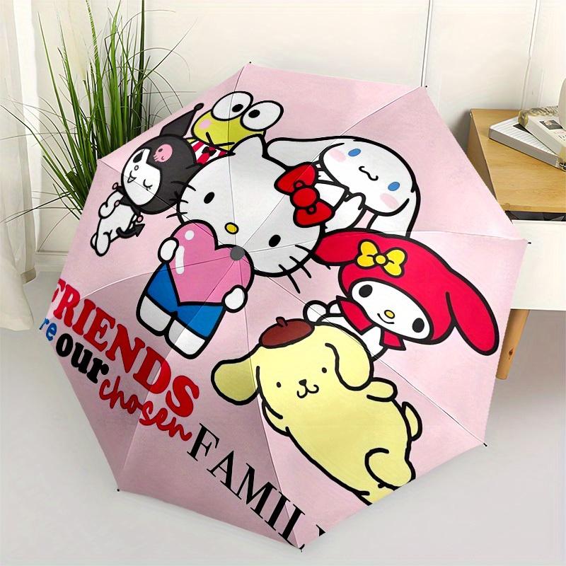 

1pc Hello Kitty Friends Family Umbrella with Plastic Handle,Suitable for All Seasons Home Travel Outdoor UmbrellaSanlio561