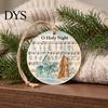 Home Garden Window Decoration Sea Glass Christmas Hymn Ornaments, Handmade Music Sheet Nativity Hanging Decoration, Traditional Tree Baubles
