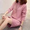 Knitted Dress for Women Loose Mid - Length Korean - Style Sweater Solid Color Casual Half Turtleneck Pullover Autumn and Winter