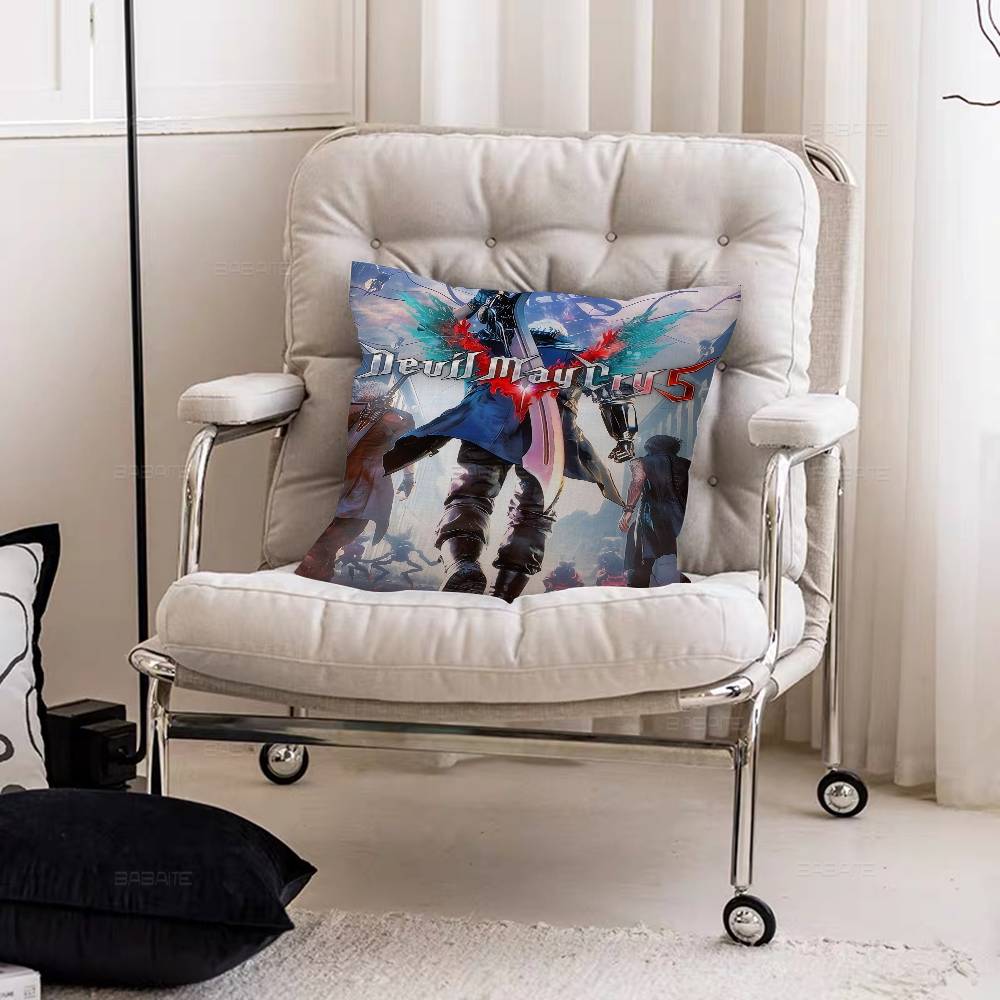 D-DevilS May Cry-S Cushion Cover Polyester Sofa Cushions Decorative Throw Pillows Home Decoration Pillowcover