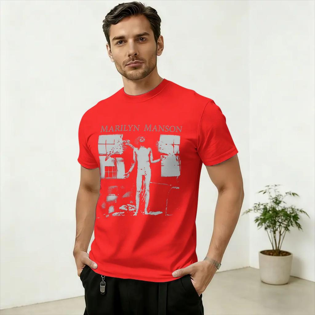 Marilyn Unisexson Band Holy Wood Cotton TShirt For Couple Beach Vintage TShirts Crew Neck Trendy Cool Tees Oversized Tops