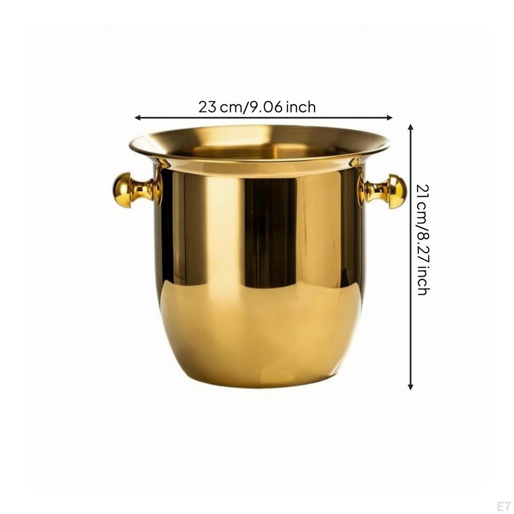Ice Vessel with Handles Double-Handled Champagne Rust-Resistant for Hosts
