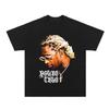 Rapper Young Thug Thugger Portrait Vintage Hip Hop Style Black Cotton Unisex T-shirt