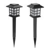 2Set LED Solar Lawn Light Waterproof Small House Shaped Stake Light Walkway Light White Light
