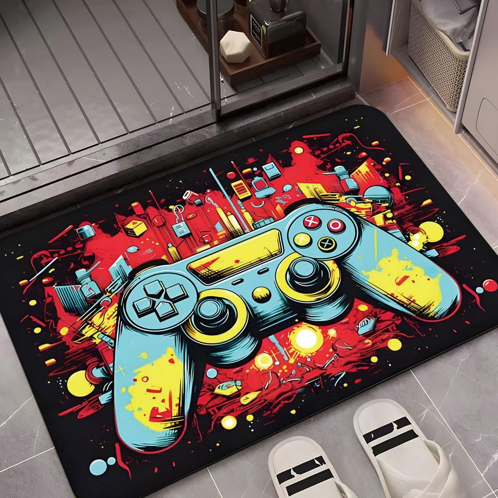 Gaming Console Bathroom Anti Slip Mat Bathroom Entrance Carpet Bathtub Sink Anti Slip Mat Home Decoration