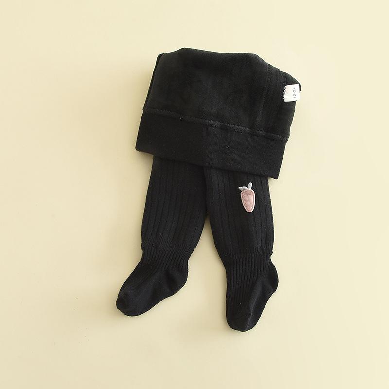 

Детские плотные бархатные леггинсы с носочками - Теплый осенне-зимний детский комбинезон-колготки 6-8 years, Length 62CM