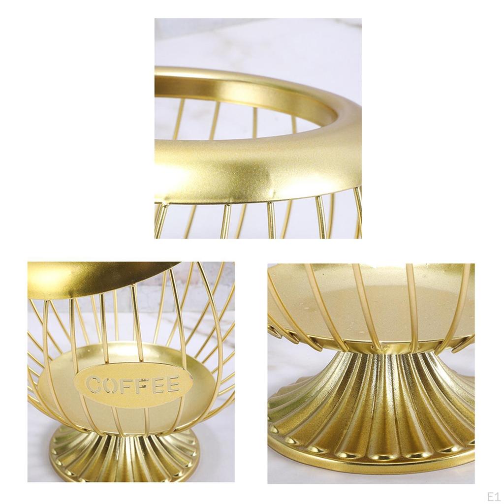 Coffee Pod Holder Container Espresso Capsule Reusable Display Rack Storage Basket Wire Organizer for