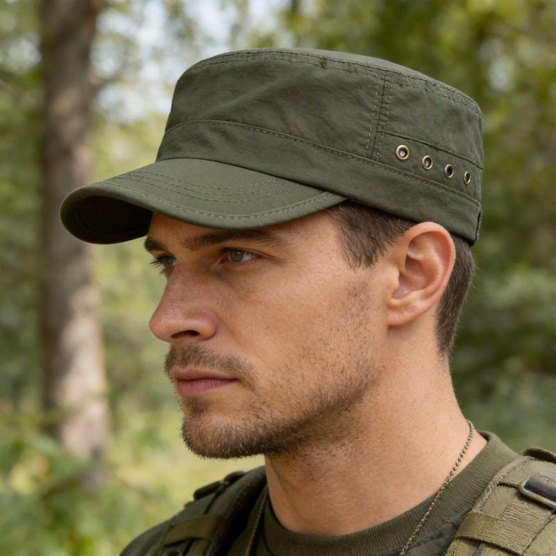 Quick Dry Flat Top Cap For Men Breathable Lightweight Baseball Cap For Summer Outdoor Running Caps